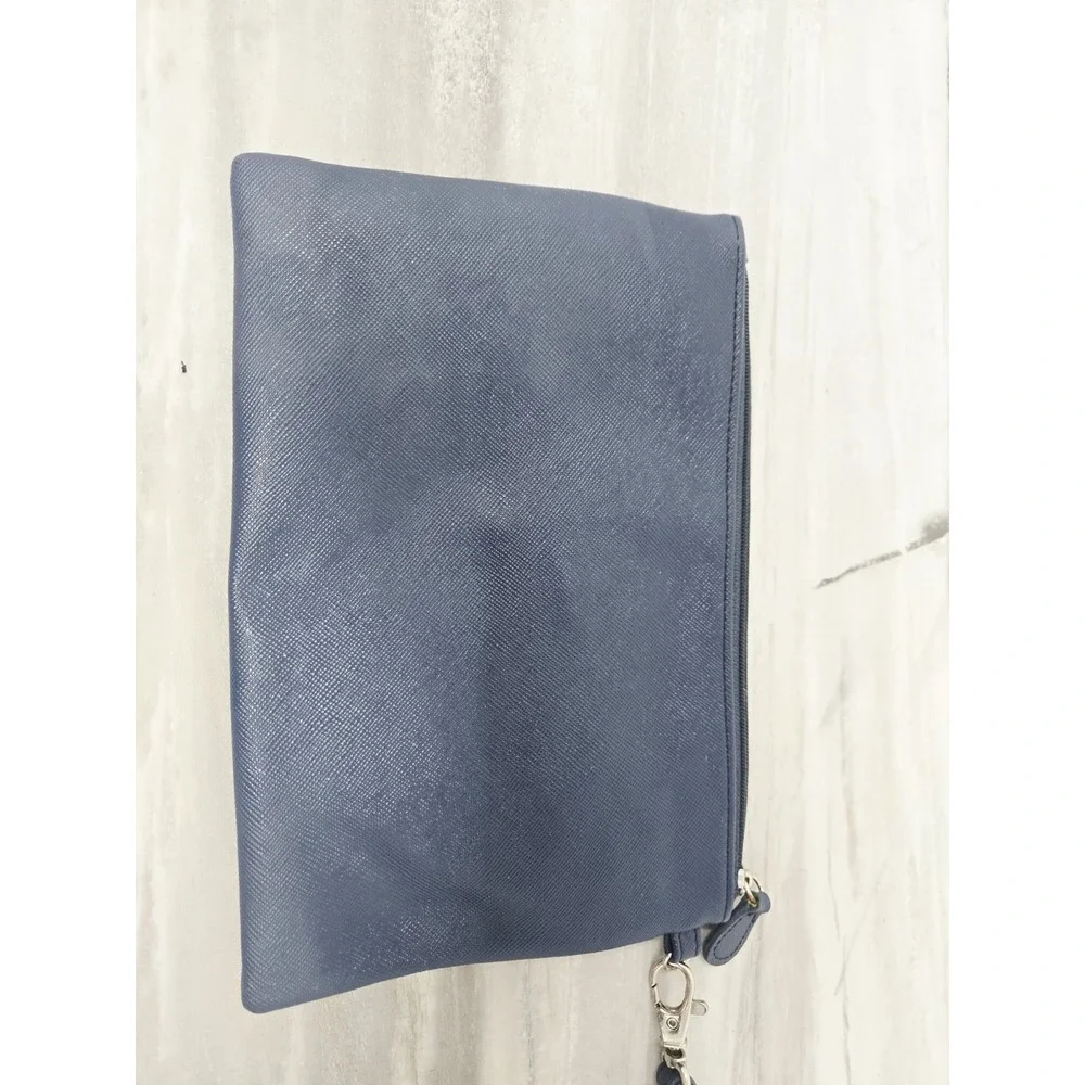 Giani Bernini All In One Wallet Wristlet Blue‎ Leather